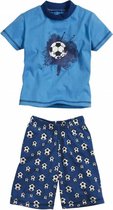 Playshoes shortama blauw voetbal