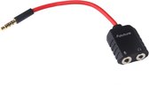 Aputure 3,5 mm Audio Y Male naar 2 Female Headset Mic Splitter Cable