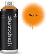 MTN Hardcore Orange  - oranje spuitverf - 6 stuks - 400ml hoge druk en glossy afwerking