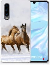 Huawei P30 Uniek TPU Hoesje Paarden