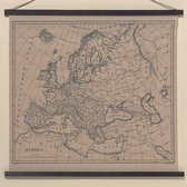 Landkaart - Europa - 74 cm - Ecru - Wanddeco