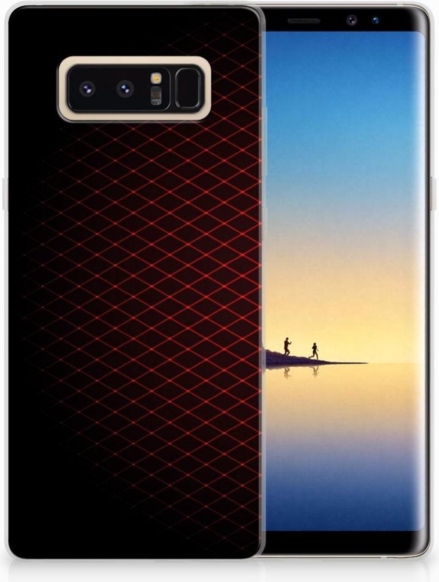 Samsung Galaxy Note 8 TPU bumper Geruit Rood