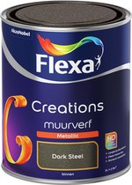 Flexa Creations - Muurverf Metallic - Dark Steel - 1 liter