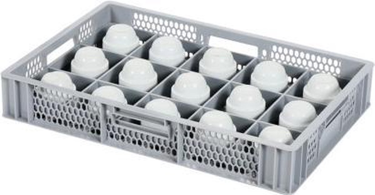 Glaskrat - Glazenkrat voor 15 glazen - max. glashoogte 72 mm - max. Ø 106