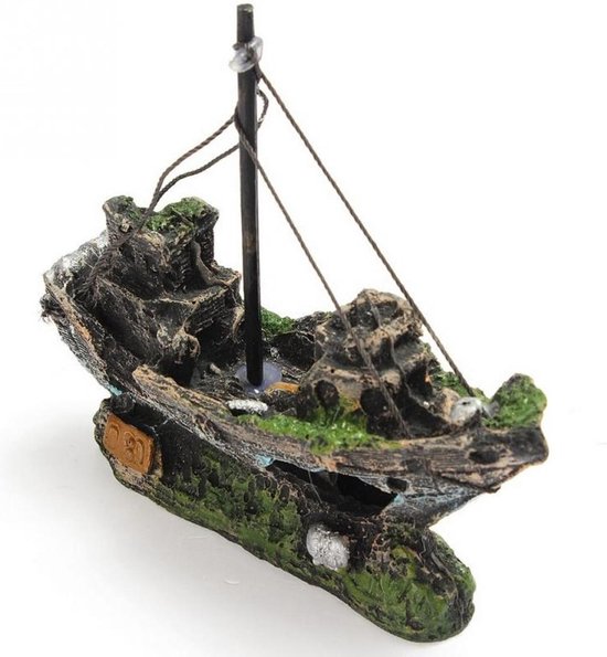 slijm Karu drempel Elemental Goods Gezonken Schip - Aquariumdecoratie - 13 x 5 x 11 cm |  bol.com