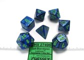 Lustrous Dark Blue W/green Polyhedral