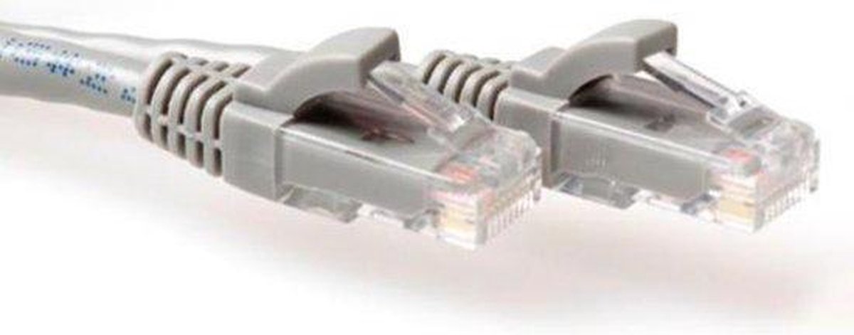 ACT Grijze 2 meter LSZH U/UTP CAT6A patchkabel met RJ45 connectoren IB1102