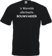 Mijncadeautje T-shirt - 's Werelds beste Bouwvakker - - unisex - Zwart (maat M)