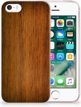 Coque Smartphone pour Apple iPhone SE | 5S Coque Téléphone Bois Sombre