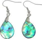 Parelmoeren oorbellen Abalone Light Teardrop - oorhanger - parelmoer - abaloon - druppel -