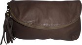 Leren Citybag / Avondtasje taupe