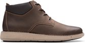 Clarks Un Larvik Top Heren Veterboot - Brown Leather - Maat 43