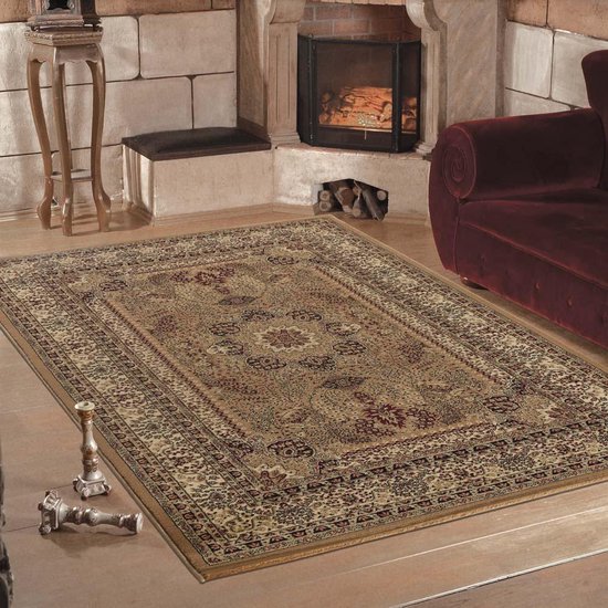 Traditional Classique Tapis oriental persan vintage tapis en beige blanc Crem 