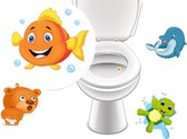 Plassticker Set Beestjes – 4 Stickers - Toiletsticker