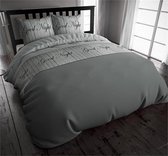 Dreamhouse Bedding Flanel Wood Goodnight - Dekbedovertrek - Eenpersoons - 140x200/220 + 1 kussensloop 60x70 - Grijs