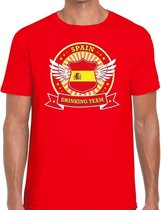 Rood Spain drinking team t-shirt heren 2XL
