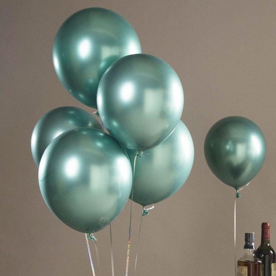 Set van 10 Metallic Ballonnen Groen | Latex Ballonnen | Feesten & Partijen - Moodadventures