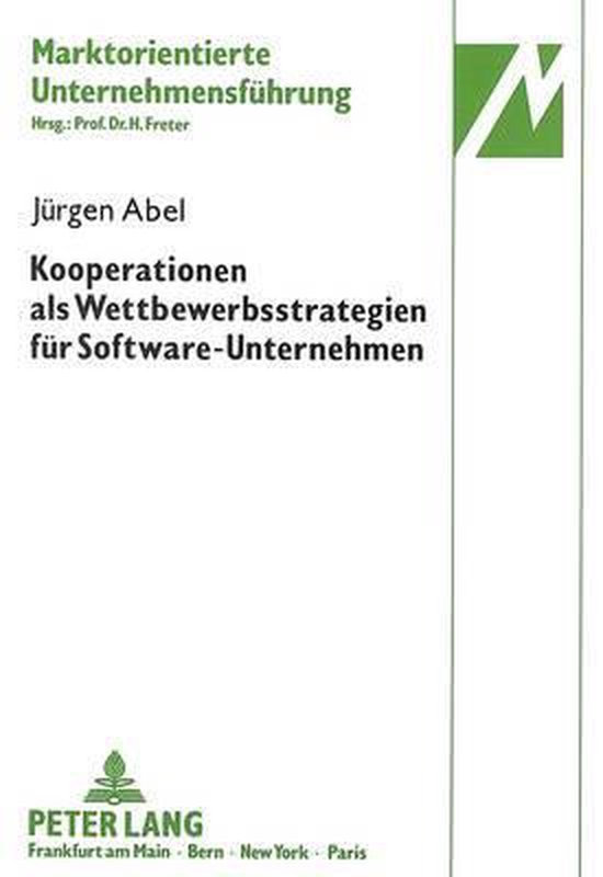 Kooperationen ALS Wettbewerbsstrategien Fuer Software-Untern ... - cover