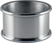 Quiges Stapelring Ring - Basisring  - Dames - RVS zilverkleurig - Maat 20 - Hoogte 10mm
