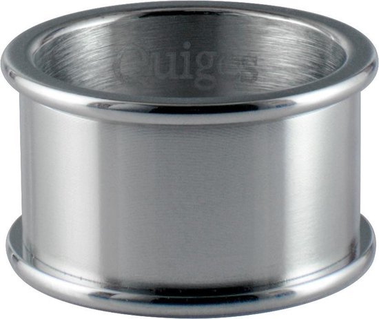 Quiges Stapelring Ring - Basisring  - Dames - RVS zilverkleurig - Maat 20 - Hoogte 10mm