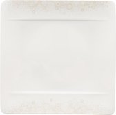 Villeroy en Boch Modern Grace Grey Dinerbord - 27 x 27 cm - Wit
