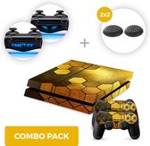 Steel Gold Skins Pakket - PS4 PlayStation Stickers