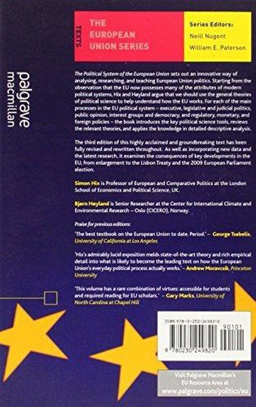 Political System Of The European Union | 9780230249820 | Bjorn Hoyland ...