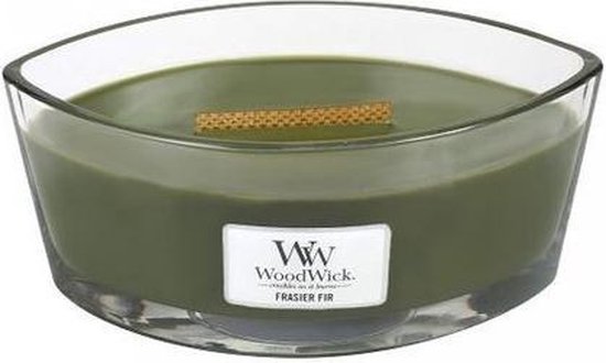Woodwick Heartwick Flame Ellipse Geurkaars - Frasier Fir