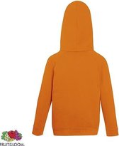 Fruit of the Loom Kids hoodie - Maat 128 - Kleur Orange