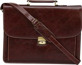 Tassia Aktetas - Laptoptas - Schooltas - Schoudertas - Bruin (B139 BR)