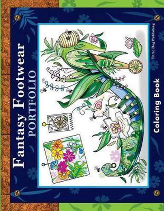 Fantasy Footwear Portfolio Coloring Book - cover