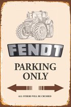Wandbord - Fendt Parking Only -20x30cm-
