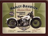 Nostalgic Art Tin Sign Harley-Davidson Knucklehead (15 X 20 Cm)