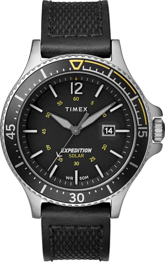 gazon binnenkort ik ga akkoord met Timex Expedition Ranger TW4B14900 Horloge - Leer - Zwart - Ø 43 mm | bol.com