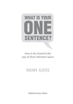 What Is Your One Sentence?