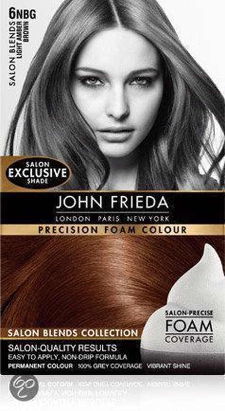 Chromatisch ginder afstuderen John Frieda Precision Foam Colour 6NBG Light Amber Brown - Haarverf |  bol.com
