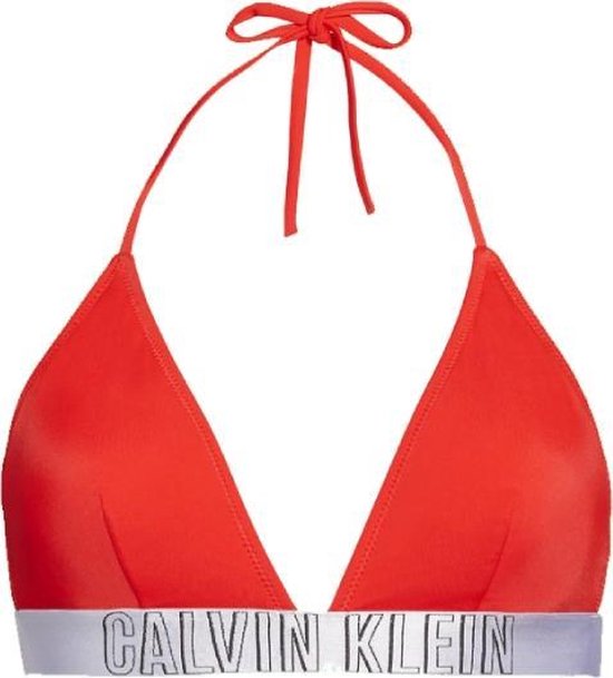 Calvin Klein bikinitop fixed triangle intese power rood-L | bol.com