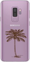 Samsung Galaxy S9 Plus transparant siliconen hoesje met palmboom