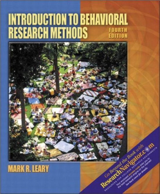 Introduction to Behavioral Research Methods, Mark R. Leary