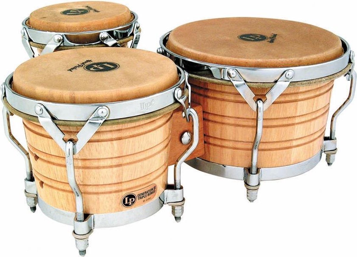 Latin Percussion LP202AW Generation III Triple Natural bongos