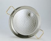 Garcima paellapan RVS - 65cm - met gouden handvaten