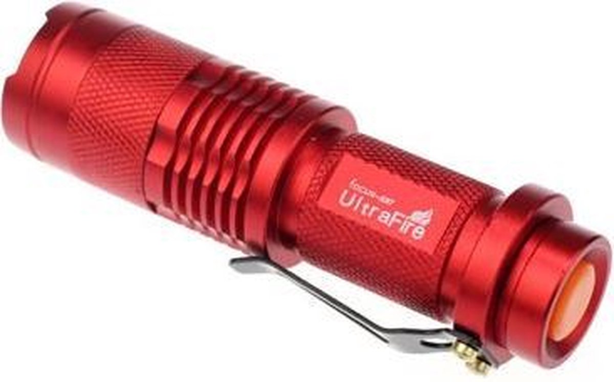 Cree mini zaklamp Q5 LED - rood | bol.com