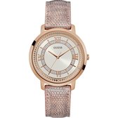 Guess - W0934L5 - Horloge - Vrouwen - Leer - Roze - ⌀ 40 mm