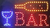 XL Led licht bord ledbord BAR met fles horeca 629