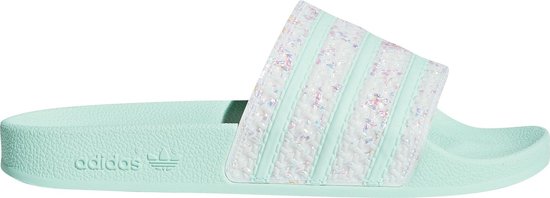 adidas Slippers - Maat 40.5 - Vrouwen - wit/mintgroen | bol