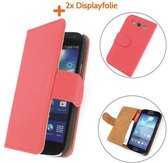 TCC Luxe Hoesje Samsung Galaxy Express 2 Book Case Flip Cover G3815 - Rood