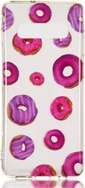 Shop4 - Geschikt voor Samsung Galaxy S10 Plus Hoesje - Zachte Back Case Donuts