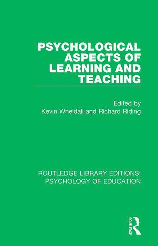 Routledge Library Editions: Psychology of Education - Psycho ... - cover