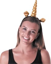 PARTYPRO - Goudkleurig eenhoorn haarband voor volwassenen - Accessoires > Haar & hoofdbanden