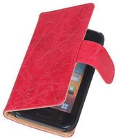 Bestcases Vintage Rood Book Cover Samsung Galaxy Core i8260